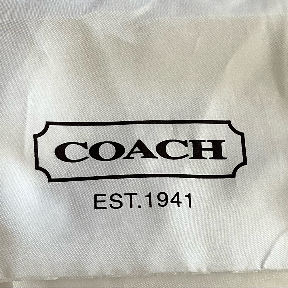 Coach Purse Drawstring Dustbag 20x24, 15x24 inches White Logo Carriage EST 1941 - Picture 4 of 12